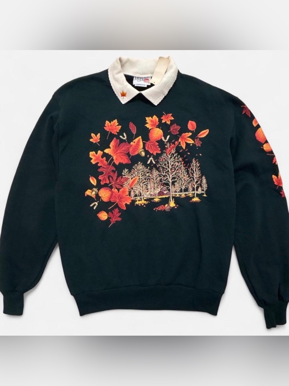 NWT Vintage 90s Morning Sun Fall Leaves Sweatshirt